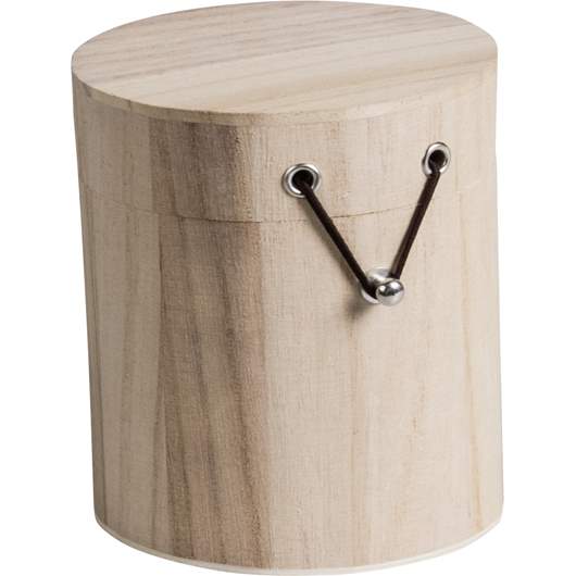 Boîte en bois H12cm ø 10cm avec fermeture